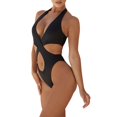 thumbnail image 4 of Women's Hollow Bikini Sexy Solid Color One-piece, 4 of 8
