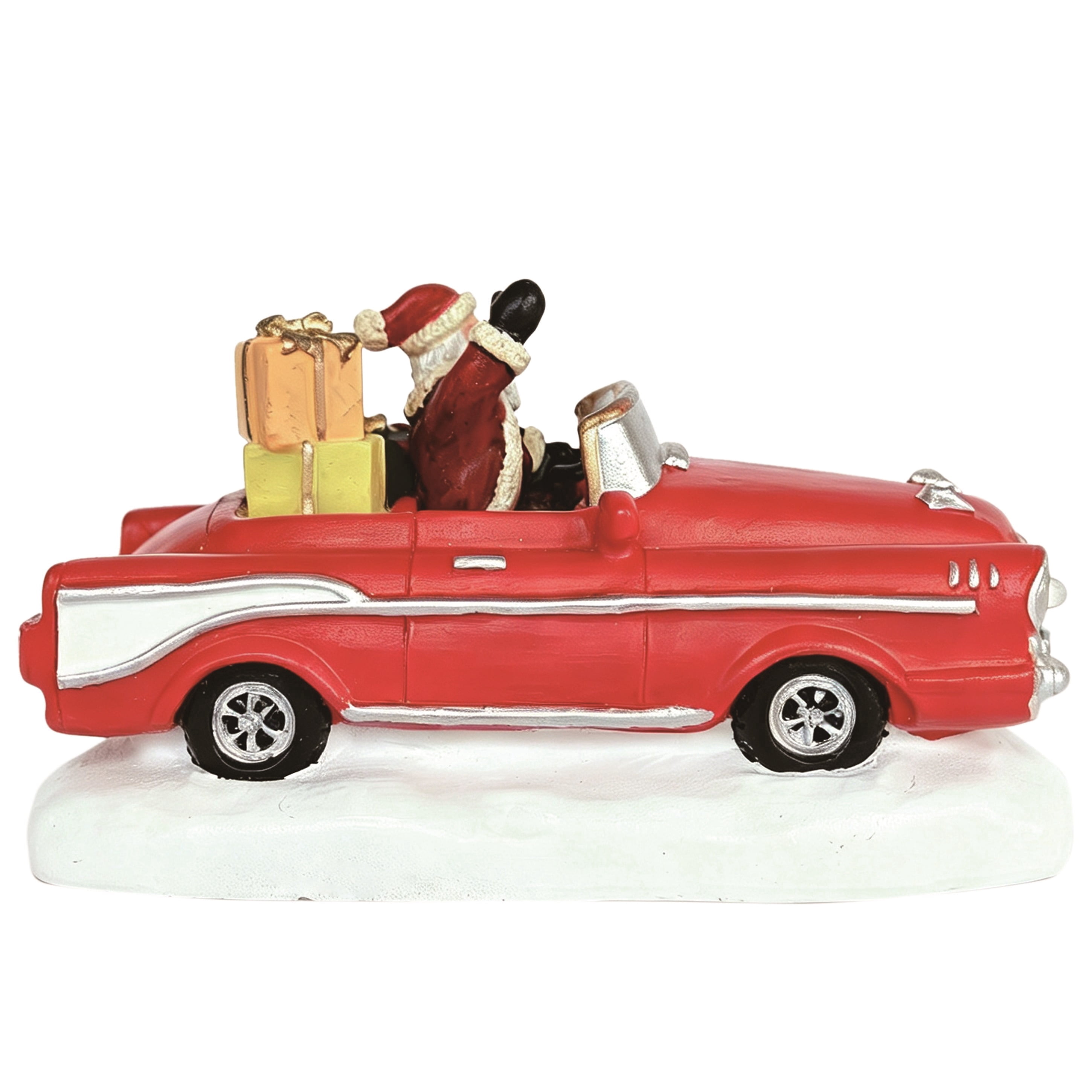 Light-Up Santa's Joyride Christmas Village Decorative Figurine, Multicolor, 2.8", by Holiday Time