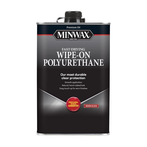 Minwax 40900 Wipe-On Poly Durable Finish, Clear Gloss, 1 Pt, Each