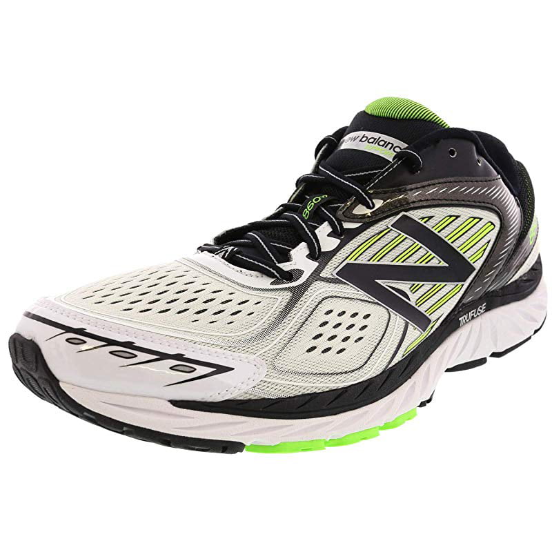 New Balance Men's 860V7 Running shoe, White/Black, 9.5 2E(W) US