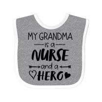 Inktastic My Grandma is a Nurse and a Hero Boys or Girls Baby Bib