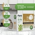 thumbnail image 3 of PAMI 250-Piece Compostable Dinnerware Set – Eco-Friendly Disposable Sugarcane Plates, Cutlery & Cups Heavy-Duty Biodegradable Tableware, 3 of 6