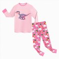 thumbnail image 5 of TOWED22 Pajamas For Kids Little Boys Pajamas Dinosaur Cotton 2 Piece Train Toddler Sleepwear Fall Winter Clothes Set 6-12 Months 12-24 Months 2t 3t 4t 5t 6t 7t 8t 9t Children,Light Pink,5-6 Y, 5 of 5