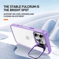 thumbnail image 6 of for iPhone 15 Pro Max Case Clear Shockproof Anti-Scratch Cover Protect Camera Lens iPhone 15 Pro Max Phone Case with Ring Stand Slim Orange Rugged Heavy Duty Protection (Purple), 6 of 14