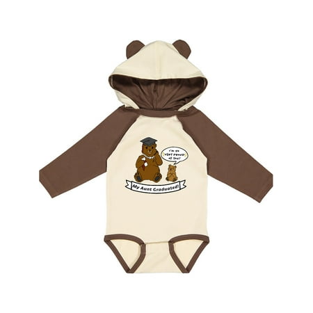 

Inktastic I m So Very Proud Of You-My Aunt Graduated Bears Gift Baby Boy or Baby Girl Long Sleeve Bodysuit