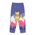 thumbnail image 5 of Naloa Dog Washes in a Pink Bath Print Women’s Ultra-Soft Comfy Pajama Lounge Pants with Pockets & Drawstring, 5 of 8