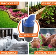 Snow Joe Handheld All-Season Multi-Purpose Spreader, Adjustable Dial Flow Control, 5 lb. Capacity