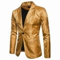 thumbnail image 2 of Chemises Habillées pour Hommes Style Cour Design Grain Foncé Mode un Bouton Costume Ajusté pour Moderne, 2 of 4