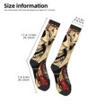 thumbnail image 2 of KLL Gothic Eastern Floral Skull Print Cool Socks Men's Women's Crew Socks Funny Crazy Novelty Stockings, 2 of 6