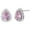 Pink, variant on Women's Green Teardrop Stud Earrings Pear Shape CZ Crystal Studs Platinum Plated R815 (Green)