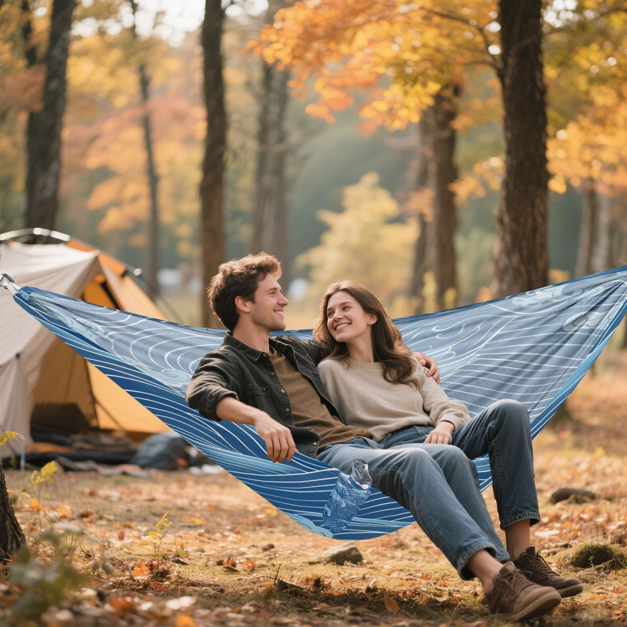Hammock Camping Hammock Nylon Portable Hammock Travel Camping Hammock Blue Wave