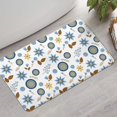 thumbnail image 2 of Pioneer Flower Floral Print Pattern Bathroom Rugs Mat, Non Slip Microfiber Bathroom Rug with Rubber Backing, Soft Mats for Bathroom Floor Tub Shower, 17"x30", 2 of 5