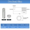 thumbnail image 2 of 5Pack Slotted Cylindrical Pin, M10 x 40mm 304 Stainless Steel Dowel with Nut, 2 of 6