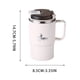 thumbnail image 3 of Taza térmica de acero inoxidable 304 con doble pared y asa | Taza de viaje antigoteo de 550 ml para café, agua y bebidas | Incluye pajita y cuchara plegable, 3 of 6