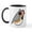White/Black Inside, variant on CafePress - Singing Zebra Finch Mug - 11 oz Ceramic Mug - Novelty Coffee Tea Cup