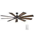 thumbnail image 2 of 85" Kichler Gentry Distressed Black LED Ceiling Fan, 2 of 6