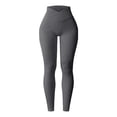 thumbnail image 2 of Celsior Compression Leggings Anti Cellulite Full Length Buttery Soft Yoga Pants No Front Seam Leggings High Waisted 3D Anti Cellulite Leggings for Women Scrunch Butt Compression Legging Grey M, 2 of 6