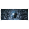 thumbnail image 1 of Gothic Kitchen Mat, Dark Cave the Full Moon at Night Scary Horror Medieval Art Print, Plush Decorative Kitchen Mat with Non Slip Backing, 47" X 19", Blue Grey, by Ambesonne, 1 of 1