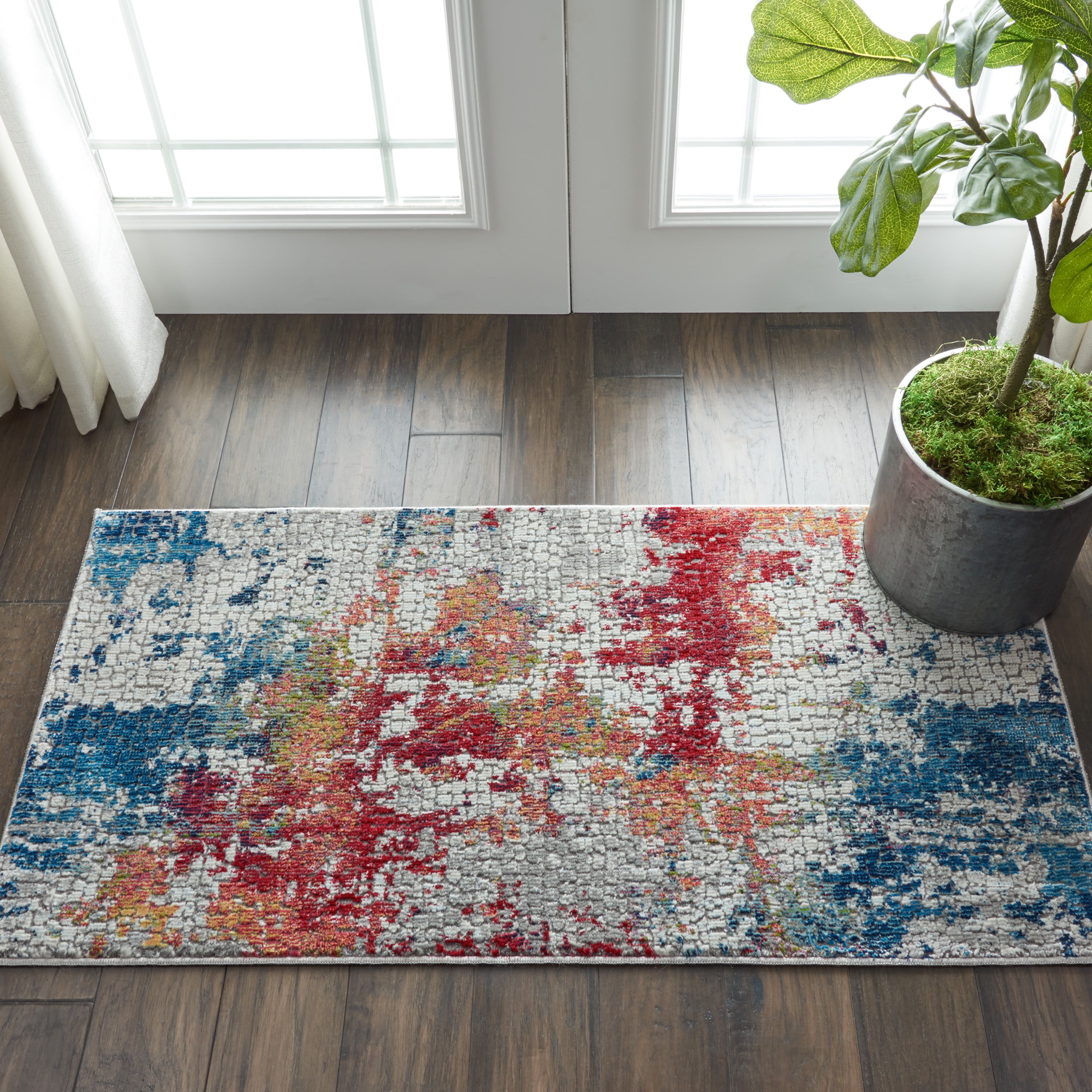 Nourison Global Vintage Abstract Abstract Multicolor Area Rug Walmart