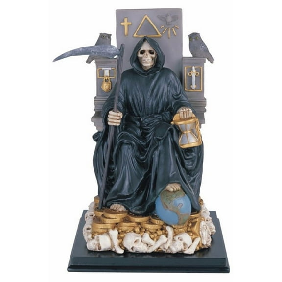 FC Design 10.75"H Black Santa Muerte Statue Our Lady of the Holy Death Religious Figurine