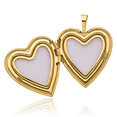 thumbnail image 3 of 14K Solid Yellow Gold Heart Personalized Photo Locket Necklace Picture Pendant Charm, 3 of 9