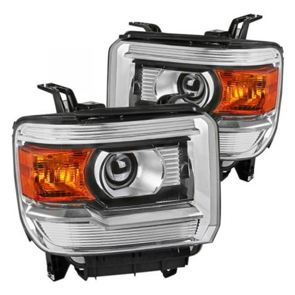 Chrome Factory Style Projector Headlights for 2014-2018 GMC Sierra 1500