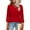Red, variant on Ronuti Womens 3/4 Sleeve Tops Ladies Blouses Crew Neck T Shirts for Women Loose Fit Tunic Tops
