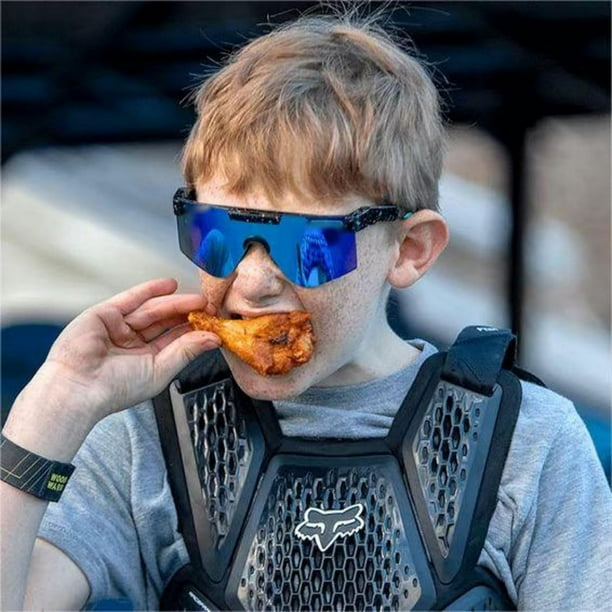 Gfdyree Polarized Z87 Sunglasses For Kids double Wide Cycling Sunglasses For Children With P Vipers Logo uv 400 Protection Goggles