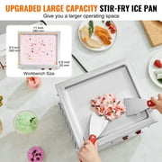 KFFKFF 11 x 9.5 Inch Pan Fried Ice Cream Roll Machine / Rolled Ice Cream Maker