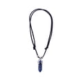thumbnail image 2 of Hexagonal Healing Gemstone Crystal Point Pendant Silver Metal Adjustable Necklace - Womens Fashion Handmade Chakra Jewelry Boho Accessories, 2 of 2