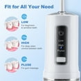 thumbnail image 4 of Water Dental Flosser,Cordless Portable Oral Irrigator Pick for Teeth Cleaning,230ML 3 Modes IPX7 Waterproof for Home Travel White, 4 of 14