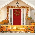thumbnail image 4 of JeashCHAT Halloween Banner Large Halloween Decorations Outdoor Yard Porch Signs Halloween Party Decorations Supplies Front Door Garage Balcony Garden Hanging Flag Backdrop, 4 of 5