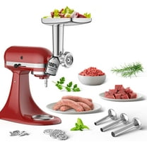 GVODE Stainless Steel Meat Grinder Attachment for KitchenAid Stand Mixer Food Grinder Attachments Set
