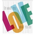 thumbnail image 3 of Ambesonne Saying Shower Curtain, Vintage Colorful Letter Art, 69"Wx70"L, Multicolor, 3 of 3