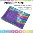 thumbnail image 4 of Mermaid Scales Background Fabric 39x59 inch Colorful Purple No Stretch Tapestry Wall Decor Girl Princess Birthday Party Banner Mermaid Fish Scales Tablecloth Studio Photo Props, 4 of 9
