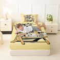 thumbnail image 3 of Manfei Gothic Spider Web Print Twin Fitted Sheet,Vintage Halloween Pumpkin Lantern Bedding,2-Piece,1 Fitted Sheet and 1 Pillowcase, 3 of 6