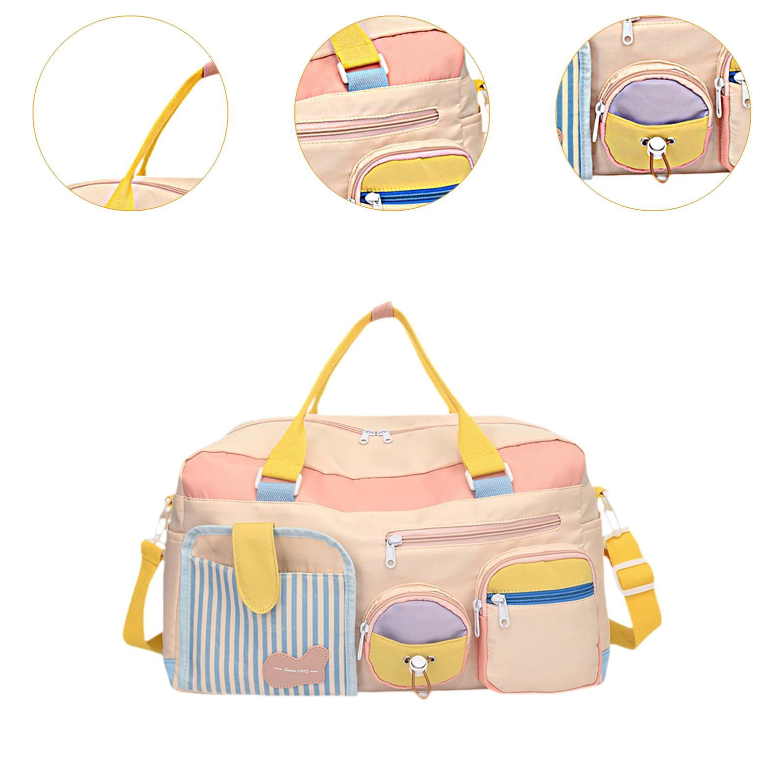 Luwecf Travel Duffle Bag Sport Bag Adjustable Shoulder Strap Sports Fitness Bag Workout Pink