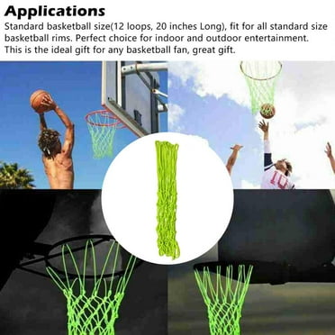 YUEYAN Nylon Glow in The Dark Basketball Net Luminous Basketball Nightlight Net L