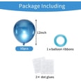 thumbnail image 3 of 50pcs Metallic Blue Balloons, 12inch Chrome Blue Latex Helium Balloons for Baby Shower, Graduation 2026, Father's Day, 4th of July, Birthday Decor(with Ribbon & Adhesive Dots), 3 of 6