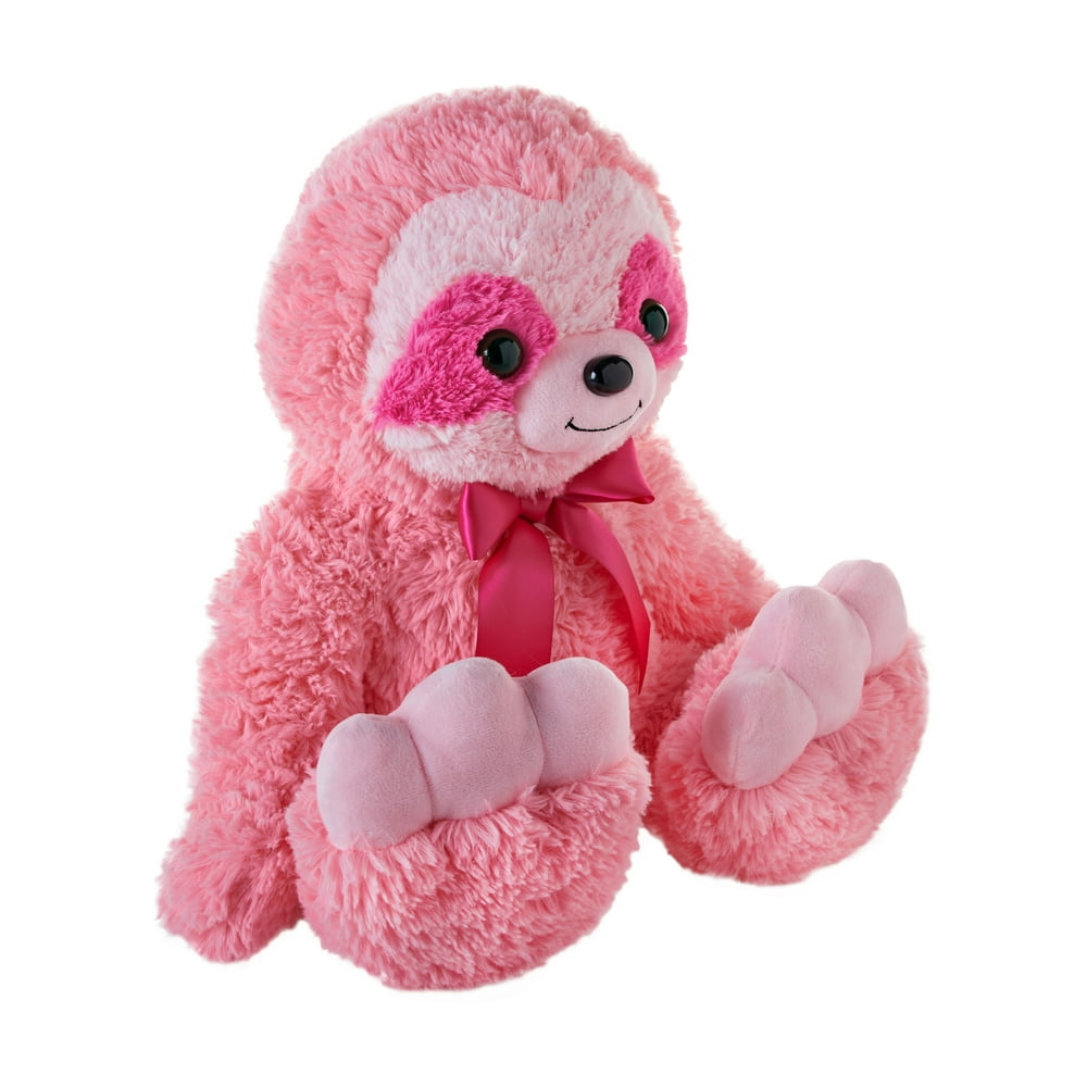 Holiday Time Big Foot Sloth Plush, Pink