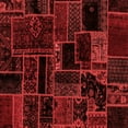 thumbnail image 1 of Ahgly Company Machine Washable Indoor Square Patchwork Red Transitional Area Rugs, 6' Square, 1 of 4