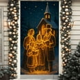 thumbnail image 6 of Bzdzmqm under $5 Holiday Door Cover, Xmas Door Cover Curtain with Christmas Scene, Holiday Background Decor for Home, Christmas Party Photo Background, Festival Decoration, Seasonal Home Decor, 6 of 6