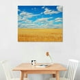 thumbnail image 2 of COMIO Wall Art Canvas Painting Golden Wheat Field Grows in The Fields With Clouds in The Blue Sky Poster Decorative Painting Canvas Wall Art Living Room Posters Bedroom Painting, 2 of 4