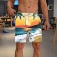 thumbnail image 4 of LIBRCLO Mens Swim Trunks with Liner 2 in 1 Quick Dry Bathing Suits Hawaiian Print Board Shorts Lightweight Breathable Summer Beach Shorts Khaki S, 4 of 5