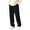 #Black, variant on Fanshiluo Men's Corduroy Wide Leg Casual Pants, Elastic Waist Straight Loose Fit Trousers,L,Big and Tall Men
