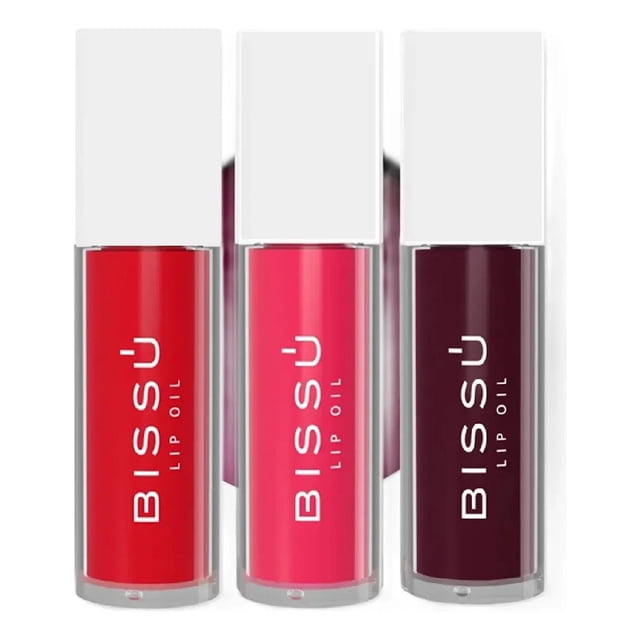 Kit 3 tonos Lip Oil 4 g Varios Tonos Bissú Brillante multicolor