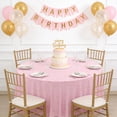 thumbnail image 6 of Cheapark Round Party Tablecloth Large Size Festive Table Cover 82.68 Inch Diameter Soft Fabric Table Cover For Home Gathering Party Daily Festival Dining Table Layout Decor Gift, 6 of 6