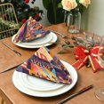 thumbnail image 3 of Iauyy Satin Napkins Set of 4- Sunset Music Festival Art DIY Printing Decoration Cloth Napkin- Easy Care for Home/Party, 3 of 8
