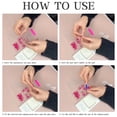 thumbnail image 3 of 24 uñas postizas francesas con punta negra, uñas adhesivas cuadradas, uñas postizas extraíbles con pegamento, cobertura total, accesorios para decoración de uñas para mujeres y niñas., 3 of 5
