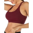 thumbnail image 5 of 2Pack Women Sports Bra Strappy Sexy Sports Bra Cross Back Strappy Removable Pads Yoga Running Workout Bra Yoga Gym Activewear Fitness Bra, 5 of 7